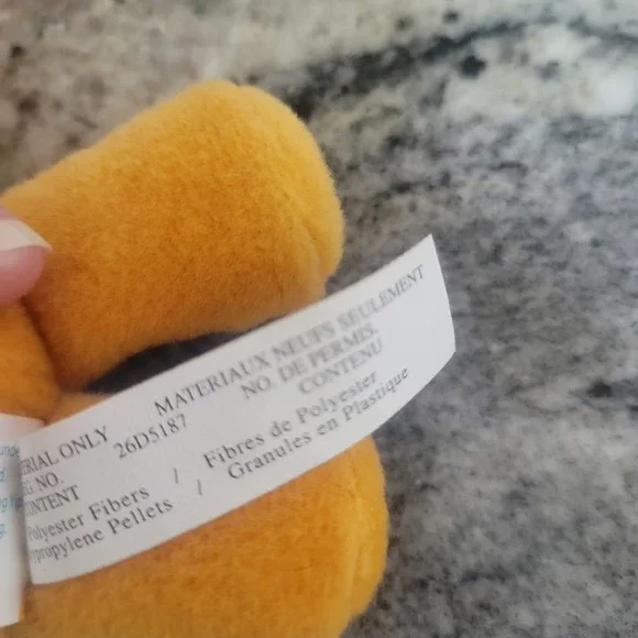 RARE 2002 Care Bears Tenderheart BEAR Plush Key Clip Keychain w/ Original Tag 5" - Picture 4 of 4